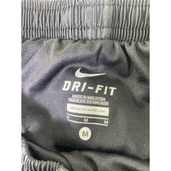 Nike Dri Fit Athletic Shorts Teens Medium Black With‎ White Stripe Volleyball - Picture 3 of 11